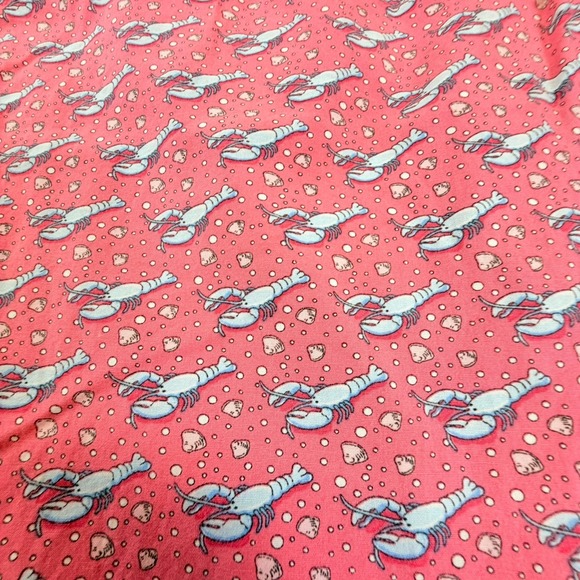 Vineyard Vines Womens Pink Lobster Print Cotton Pajama Lounge Pants Size XS - Picture 4 of 7